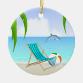 Persoonlijk kerstfeest met poppenbrood keramisch ornament (Voorkant)