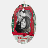 Persoonlijk kerstfeest Oegly Sweater PHOTO Ornamen Keramisch Ornament (Links)