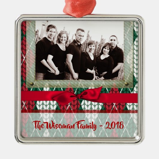 Persoonlijk kerstfeest Oegly Sweater PHOTO Ornamen Metalen Ornament (Voorkant)