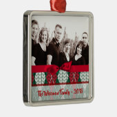 Persoonlijk kerstfeest Oegly Sweater PHOTO Ornamen Metalen Ornament (Rechts)