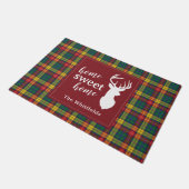 Persoonlijk kerstfeest Tartan Clan Buchanan Pset Deurmat (Schuin)
