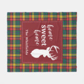 Persoonlijk kerstfeest Tartan Clan Buchanan Pset Fleece Deken (Voorkant (Horizontaal))
