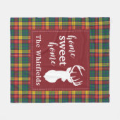 Persoonlijk kerstfeest Tartan Clan Buchanan Pset Fleece Deken (Voorkant (Horizontaal))