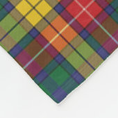 Persoonlijk kerstfeest Tartan Clan Buchanan Pset Fleece Deken (Hoek)