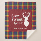 Persoonlijk kerstfeest Tartan Clan Buchanan Pset Sherpa Deken (Voorkant)