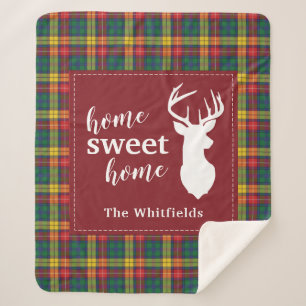 Persoonlijk kerstfeest Tartan Clan Buchanan Pset Sherpa Deken
