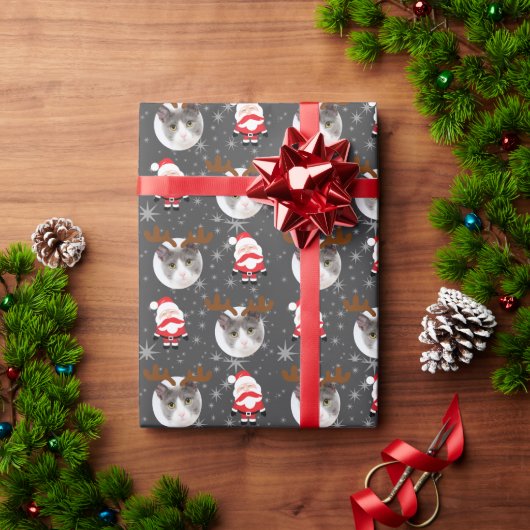 Persoonlijk kerstfoto cadeaupapier (Feestdagen Geschenken)