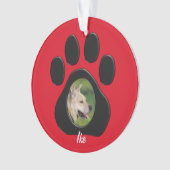 (Persoonlijk) kerstfoto Naam rood/zwart Ornament (voorkant)