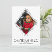 Persoonlijk kerstframe met eenvoudige foto feestdagenkaart (Staand voorkant)