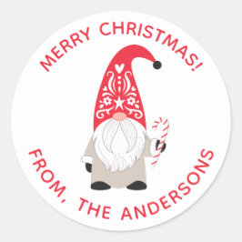 Persoonlijk kerstgenoom ronde sticker