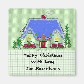 Persoonlijk kersthuis magneet