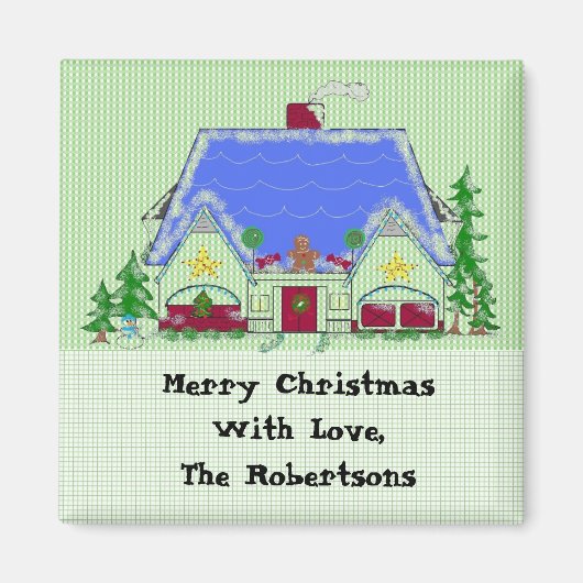 Persoonlijk kersthuis magneet (Voorkant)
