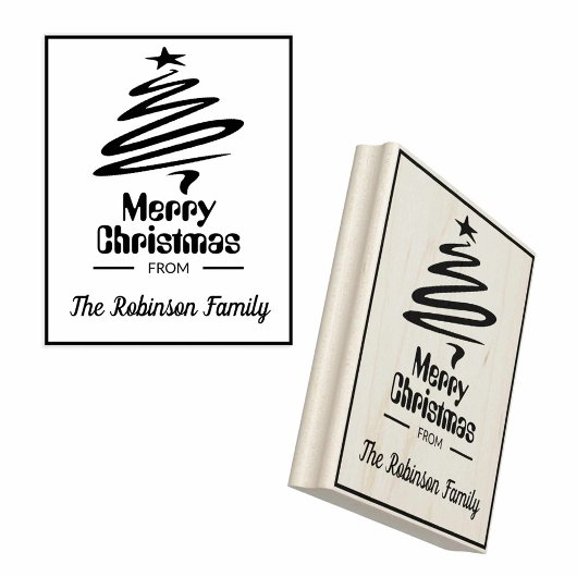 Persoonlijk kerstkaart stempel ontwerp