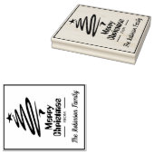 Persoonlijk kerstkaart stempel ontwerp (Gestempeld)