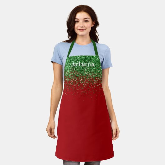 Persoonlijk kerstkeuken schort (Gedragen)