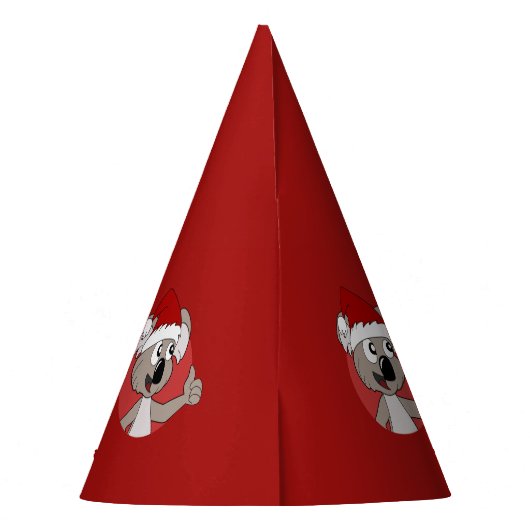 Persoonlijk kerstkoala cartoon Pet Feesthoedjes (Achterkant)