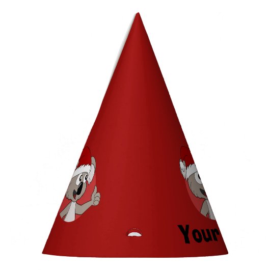 Persoonlijk kerstkoala cartoon Pet Feesthoedjes (Links)