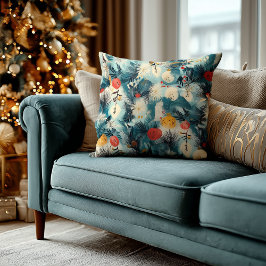 Persoonlijk kerstkussen met turquoise kussen