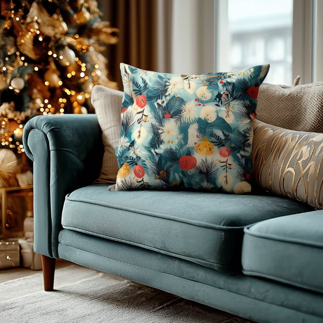 Persoonlijk kerstkussen met turquoise kussen (Creator heeft geüpload)