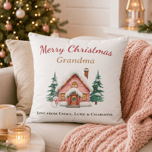 Persoonlijk kerstkussen voor oma cadeau kussen