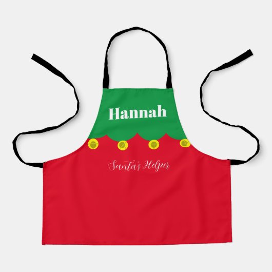 Persoonlijk Kerstman Helper Schort (Voorkant)