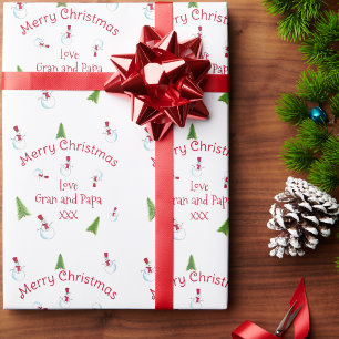 Persoonlijk kerstman-inpakpapier cadeaupapier