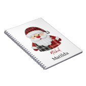Persoonlijk kerstmannennotitieboek notitieboek (Rechterzijde)