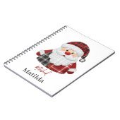 Persoonlijk kerstmannennotitieboek notitieboek (Linkerzijde)