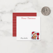 Persoonlijk Kerstmis Cute Koe Personalized Notitiekaartje (Voorkant / Achterkant in situ)