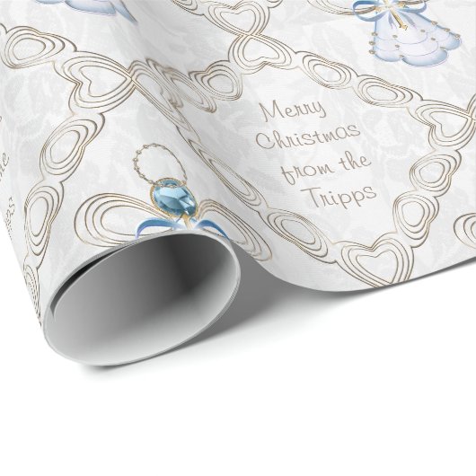 Persoonlijk - Kerstmis Filigree Angel of Faith Cadeaupapier (Rol Hoek)