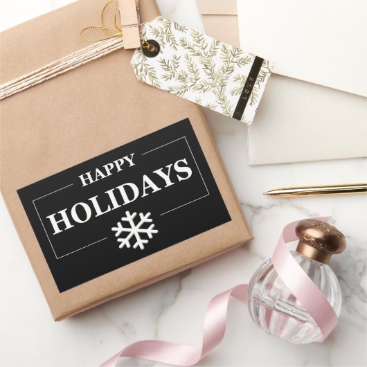 Persoonlijk Kerstmis Gelukkig Feest Geschenk op Ma Rechthoekige Sticker (Geschenken)