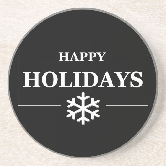 Persoonlijk Kerstmis Gelukkig Feestdag Aangepast C Zandsteen Onderzetter (Voorkant)