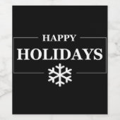 Persoonlijk Kerstmis Gelukkig Feestdag Geschenk op Wijn Etiket (Enkel label)