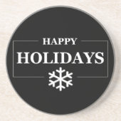 Persoonlijk Kerstmis Gelukkig Feestdag Geschenk op Zandsteen Onderzetter (Voorkant)