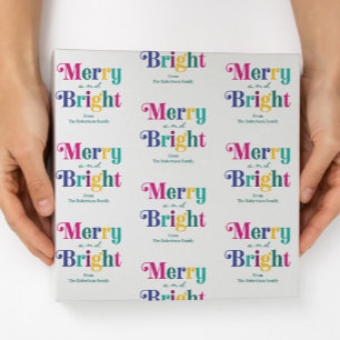 Persoonlijk Kerstmis met vrolijke feestdagen Cadeaupapier