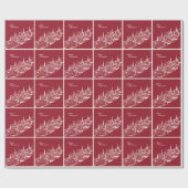 Persoonlijk Kerstmis Tafel Minimalistisch Ontwerp Cadeaupapier (Vlak)