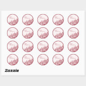 Persoonlijk Kerstmis Tafel Minimalistisch Ontwerp Ronde Sticker (Vel)