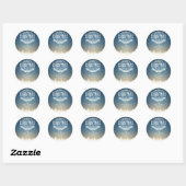 Persoonlijk Kerstmis Winter Snowscene Ronde Sticker (Vel)