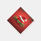 Persoonlijk Kerstmonogram M met Sinterklaashoed Servet (Hoek)