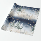Persoonlijk kerstnaam inpakpapier | Elegant (Uitgerold)