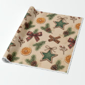 Persoonlijk kerstnaam inpakpapier | Elegant (Uitgerold)