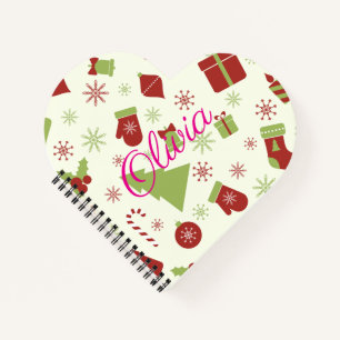 Persoonlijk kerstnotitieboek notitieboek