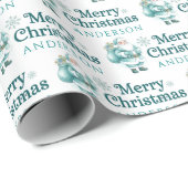 Persoonlijk kerstpapier met Kerstman Cadeaupapier (Rol Hoek)
