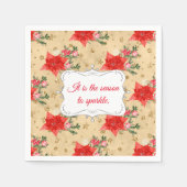 Persoonlijk kerstpatroon met bloemen servet (Voorkant)