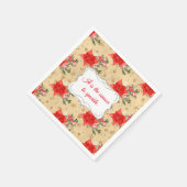 Persoonlijk kerstpatroon met bloemen servet (Hoek)