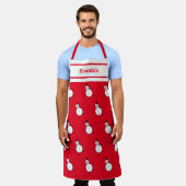 Persoonlijk kerstsnowman-Schort Schort (Gedragen)