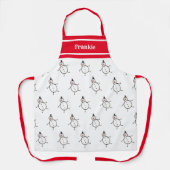 Persoonlijk kerstsnowman-Schort Schort (Voorkant)