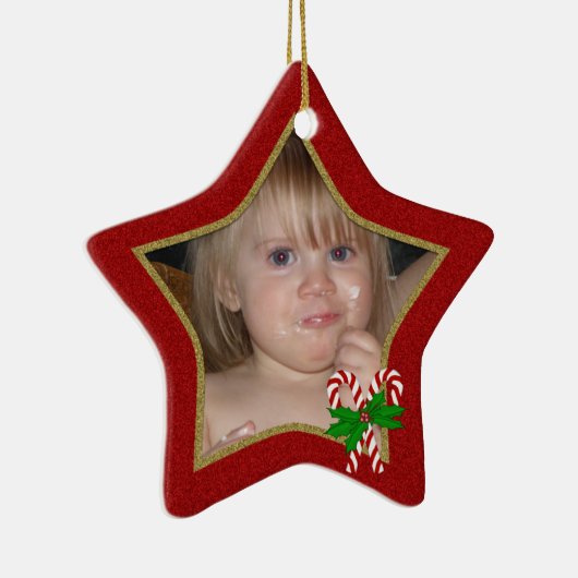 Persoonlijk kerstStar-versieringsmodel Keramisch Ornament (Rechts)