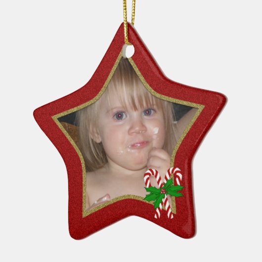 Persoonlijk kerstStar-versieringsmodel Keramisch Ornament (Links)