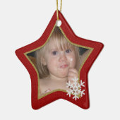Persoonlijk kerstStar-versieringsmodel Keramisch Ornament (Links)